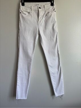 Frame Denim White Skinny Jeans - Le High Skinny Denim size 25
